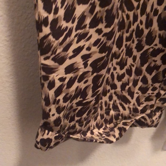 Garnet hill leopard tencel/linen cropped pants - Picture 6 of 9